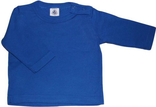Petit Bateau Shirt Langarm blau Größe 68