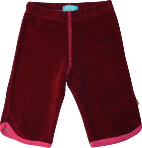 Tragwerk Hose Shorts bordeauxrot mit pink Größe 80/86