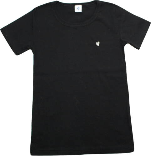 Petit Bateau Shirt Kurzarm schwarz Größe 146/152