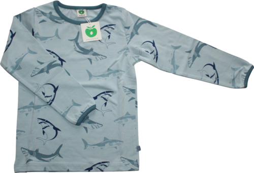Smafolk Shirt Langarm Haie Hai Größe 98/104 (3 - 4 Jahre)