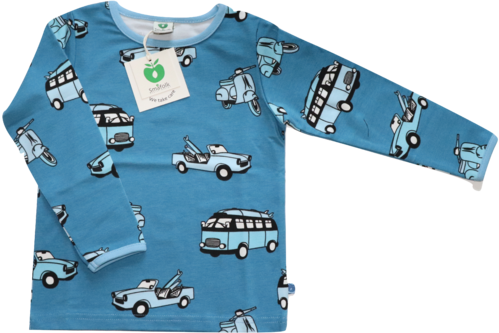 Smafolk Shirt Langarm Fahrzeuge Auto Bus Roller Größe 86/92 (1 - 2 Jahre)