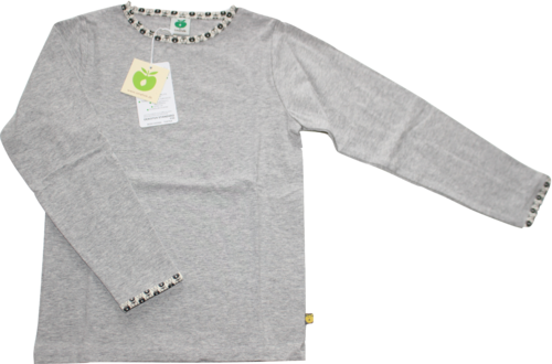 Smafolk Shirt Langarm grau Mini Apples Größe 110/116 (5 - 6 Jahre)