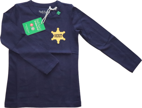 Fred's World by Green Cotton Shirt Langarm Blau Sheriff Größe 110