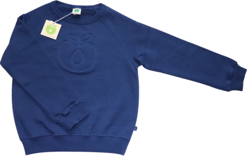 Smafolk Pullover Sweatshirt Blau Apfel Größe 110/116 (5 - 6 Jahre)