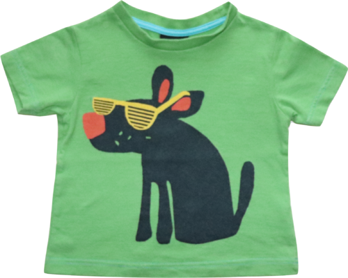 Next Shirt Kurzarm Hund mit Sonnenbrille Größe 68