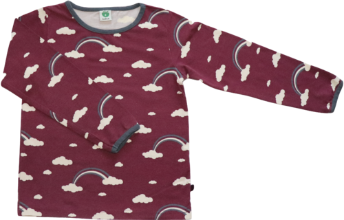 Smafolk Shirt Langarm Bordeaux Wolken Größe 110/116 (5 - 6 Jahre)