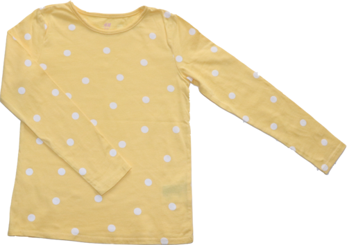 H & M Shirt Gelb Dots Langarm Größe 122/128 (6 - 8 Jahre)