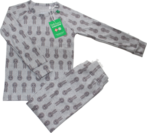 Fred's World by Green Cotton Pyjama Schlafanzug Hasen Hase Grau Größe 110