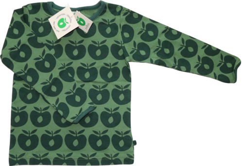 Smafolk Shirt Langarm Äpfel Grün Größe 98/104 (3 - 4 Jahre)