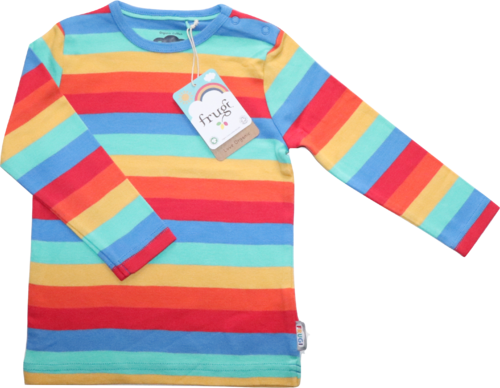Frugi Shirt Langarm Rainbow Stripe Größe 92/98 (2- 3 Jahre)