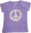 Ej Sikke Lej Shirt Kurzarm Peace Lavendel Größe 80