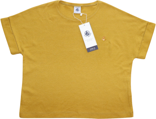 Petit Bateau Shirt Kurzarm Senfgelb Größe 116 (6 Jahre)