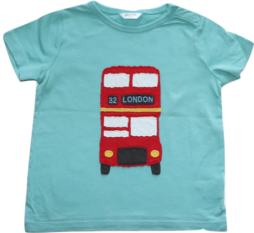Mini Boden Baby Boden Shirt Kurzarm Bus Größe 92/98 (2 - 3 Jahre)