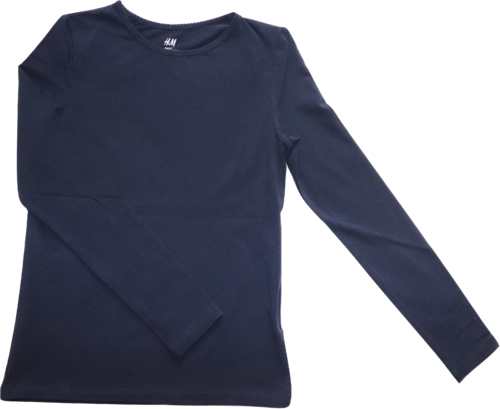H & M Shirt Langarm Blau Dunkelblau Größe 122/128